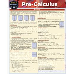 QuickStudy Guide, Pre-Calculus