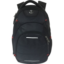 SwissDigital Neptune Massage Business Backpack With 16.1" Laptop Pocket, Black