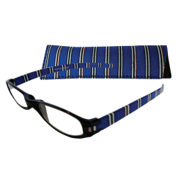 Zoom Eyeworks Reading Eyewear, Expressions Neoprene Blue, +1.50