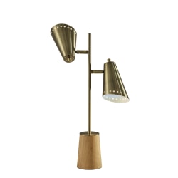 Adesso Josephine Desk Lamp, Antique Brass