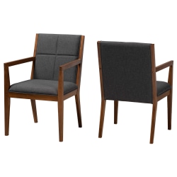 Baxton Studio Theresa Accent Chairs, Dark Gray, Set Of 2 Chairs