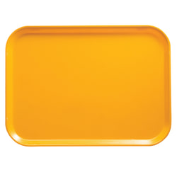 Cambro Camtray Rectangular Serving Trays, 15" x 20-1/4", Mustard, Pack Of 12 Trays