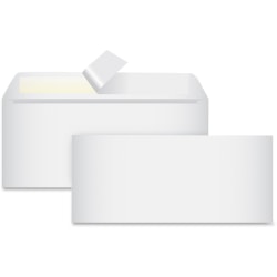 Business Source No. 10 Peel-to-seal Envelopes - Business - #10 - 4 1/8"x 9 1/2" Diameter - 24 lb - Peel & Seal - White - Wove - 100 / Box - 99713