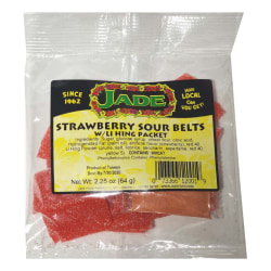 Jade Food Products Sour Strawberry Belts