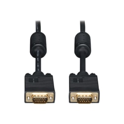 Eaton Tripp Lite Series VGA High-Resolution RGB Coaxial Cable (HD15 M/M), 25 ft. (7.62 m) - VGA cable - HD-15 (VGA) (M) to HD-15 (VGA) (M) - 25 ft - molded - black