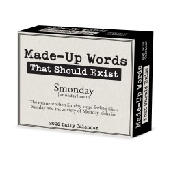2026 Willow Creek Press Page-A-Day Daily Desk Calendar, 6-1/4" x 5-1/2", Made Up Words That Should Exist, January To December, 57001