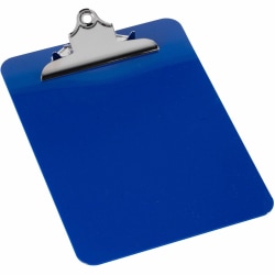 Nature Saver® Plastic Clipboards, 8 1/2" x 12", 100% Recycled, Blue