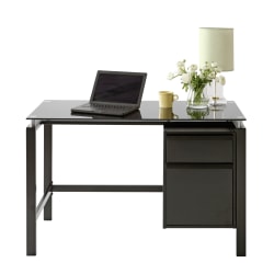 Realspace® Lake Point 46"W Writing Desk, Black