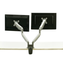 SKILCRAFT® 34" Monitor Mounting Arm For 2 Displays, Silver Gray