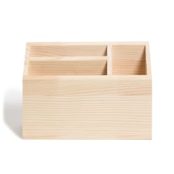 U Brands® Large Magnetic Wood Locker Bin, 7-1/2"H x 5"W x 2-9/16"D, Pine
