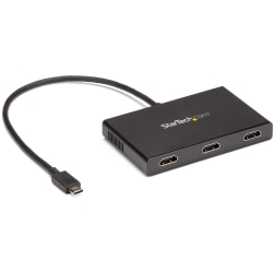 StarTech.com 3-Port USB-C to HDMI MST Hub - 4K 30Hz - Multi-Stream Transport Hub for USB-C Windows Devices - Thunderbolt 3 Compatible - Increase your productivity by connecting three displays to your USB-C device with the USB-C to HDMI MST hub