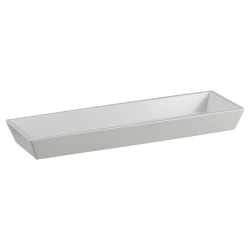 Erwyn Products Form Amenity Trays, 1" x 10" x 3-1/2", White, Pack Of 12 Trays