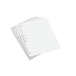 Lettermark® Custom Cut Sheets, Letter Size (8 1/2" x 11"), 2500 Sheets Total, Prepunched Left, 5-Hole, 20 Lb, 500 Sheets Per Ream, Pack Of 5 Reams