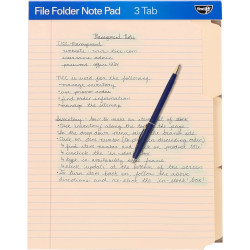 IdeaStream Find It File Folder Notepad, Letter Size, Cream, Pack Of 12 Folders