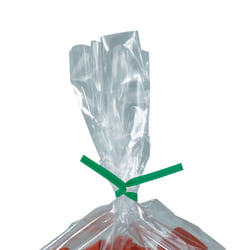 Partners Brand Plastic Twist Ties, 5/32" x 5", Green, Case Of 2,000