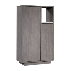 Sauder® East Rock 31"W 2-Door Storage Cabinet, Ashen Oak/Faux White Marble