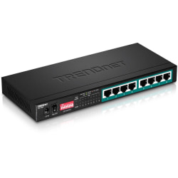 TRENDnet 8-Port Gigabit Long Range Poe+ Switch; TPE-LG80;65W Poe Budget; Ethernet/Network Switch; Long-Range Poe+ Extends Range Up to 200M (656 ft.); 16 Gbps Switching Capacity; Lifetime Protection - 8-Port Gigabit Long Range PoE+ Switch