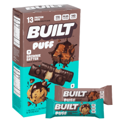 Built Bar Puff & Chunk Protein Bars Variety Pack, 1.41 Oz, Total Qty 13