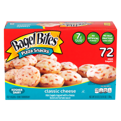 Bagel Bites Classic Cheese Mini Pizza Bagel Frozen Snacks, 56 Oz, Case Of 72 Bagels