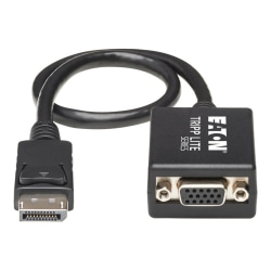 Tripp Lite DisplayPort to VGA Adapter Converter Active DP to VGA 1080p M/F 1ft 1' - Video converter - DisplayPort - VGA - black