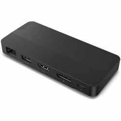 Lenovo USB-C Dual Display Travel Dock - for Notebook/Monitor - Charging Capability - 135 W - USB Type C - 40B90100US