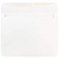 JAM Paper® Booklet Envelopes, #9, Gummed Seal, White, Pack Of 50 Envelopes
