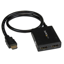 StarTech.com HDMI Splitter 1 In 2 Out - 4k 30Hz - 2 Port - Supports 3D video - Powered HDMI Splitter - HDMI Audio Splitter