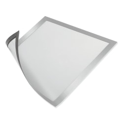 Durable DURAFRAME Magnetic Sign Holders, 6-1/2" x 9-1/2", Silver, Set Of 2 Holders
