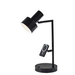 Adesso Rowe Supercharger 19"H Desk Lamp, Black