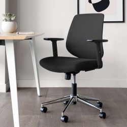 Branch Furniture Daily Ergonomic Nylon Mesh Mid-Back Task Chair, Black
