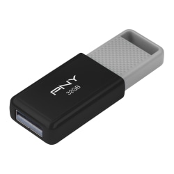 PNY USB 2.0 Flash Drive, 32GB, Black