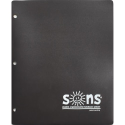 SONS System Pocket Folders, 9-1/2" x 12-1/2", Black,