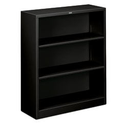 HON® Brigade Steel Bookcase, 3 Shelves, Black