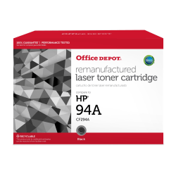 Office Depot Brand® Remanufactured Black Toner Cartridge Replacement For HP 94A, OD94A