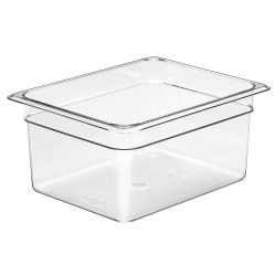 Cambro Camwear GN 1/2 Size 6" Food Pans, 6"H x 10-1/2"W 12-3/4"D, Clear, Set Of 6 Pans