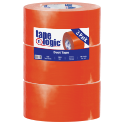 Tape Logic® Color Duct Tape, 3" Core, 3" x 180', Orange, Case Of 3