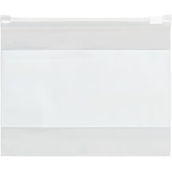 Partners Brand 3 Mil Slide Seal Reclosable White Block Poly Bags, 16" x 12", Clear, Case Of 100