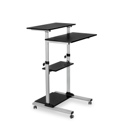 Mount-It! MI-7940 Mobile 37"W Stand-Up Desk, Silver