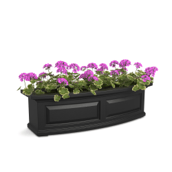 Mayne Nantucket Window Box Planter, 3', Black