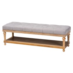 Baxton Studio Linda Storage Bench, Gray/Graywash
