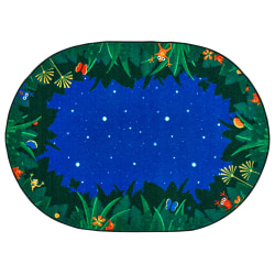 Carpets for Kids® Premium Collection Peaceful Tropical Night Activity Rug, 8' x 12', Blue