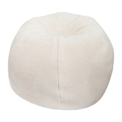 Flash Furniture Small Bean Bag Chair For Kids And Teens, Natural Sherpa