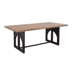 Coast to Coast Cassius II Wood Rectangle Dining Table, 30"H x 80"W x 40"D, Gateway Natural/Nightshade Black