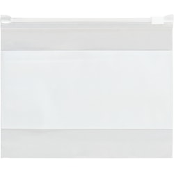 Partners Brand 3 Mil Slide Seal Reclosable White Block Poly Bags, 4" x 6", Clear, Case Of 100