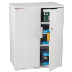 Iceberg OfficeWorks™ Storage Cabinet, 46"H x 36"W, Platinum