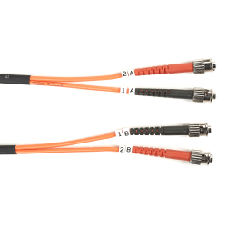 Black Box Fiber Optic Duplex Patch Network Cable - 3.20 ft Fiber Optic Network Cable  - FO625001MSTST