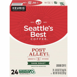 Seattle's Best Coffee K-Cup Post Alley Blend Coffee - Compatible with Keurig Brewer - Dark - 24 / Box