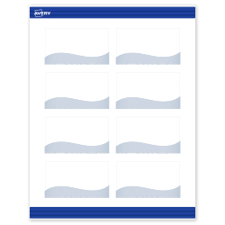 Avery® Printable Cards With Sure Feed® Technology, 2" x 3-1/2", Matte White With Colorful Design, Pack Of 80