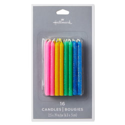 Hallmark Assorted Color with Glitter Birthday Candles Pack