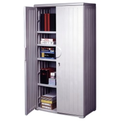 Iceberg OfficeWorks™ Storage Cabinet, 72"H x 36"W, Platinum